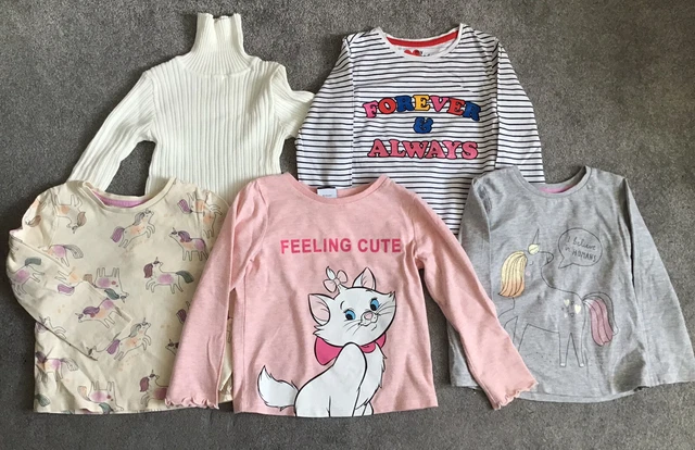 Pacchetto abiti maglietta top a maniche lunghe per bambina età 3-4 anni Disney autunno inverno