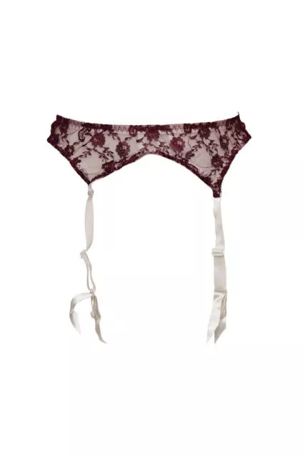 AGENT PROVOCATEUR Womens Garter Belt Lace Elegant Floral Purple Size S