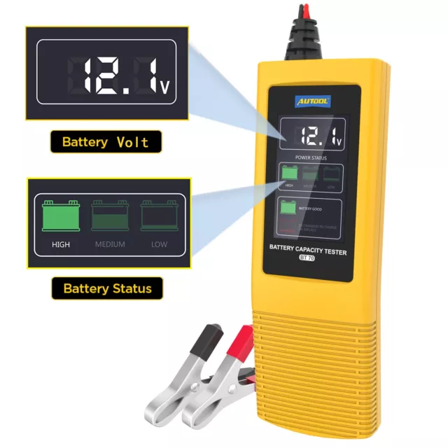 12V/24V Batterietester Auto Prüfgerät Lichtmaschinentester KFZ Spannungsprüfer