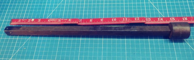 Vintage Snap-On 1927 Date Code 5/8" drive square shaft 16" extension