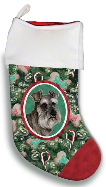 Christmas Stocking - Uncropped Grey Schnauzer 11140