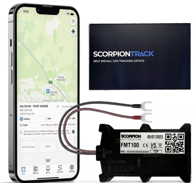 Self-Install GPS Tracker for Vehicles - Plus 12 Months Subscription Included.