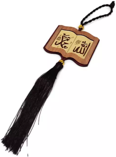 Islamic Car Rear Mirror Hanging Ornament AMN121 Book Shape Allah Muhammad Arabic