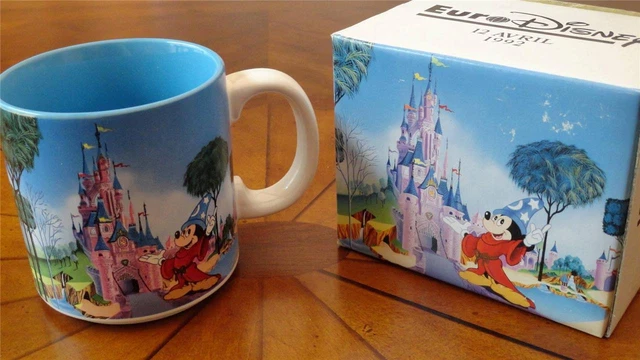 EuroDisney SORCERER MICKEY Sleeping Beauty Castle Opening Commemorative Mug