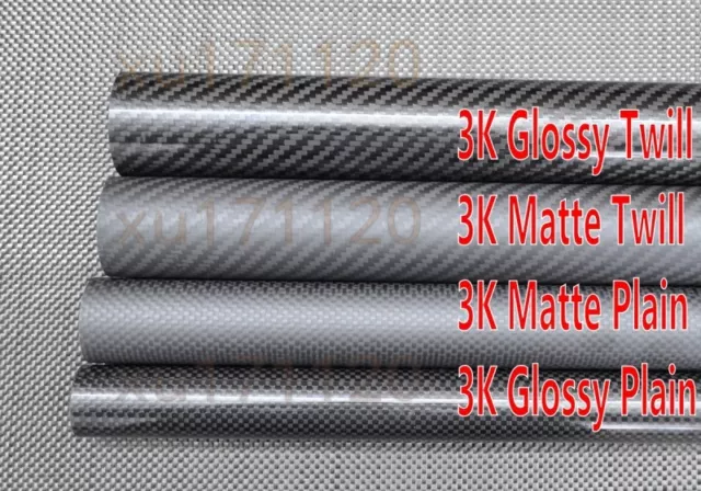 3K Carbon Fiber Tube x 500mm 20mm 21 22mm 23 24mm 25mm 26mm 27 28mm 29 30mm