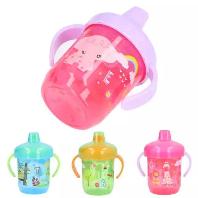 Portable Cartoon Baby Toddler Sippy Cup - Spill Proof Trainer Cup - Infant Kids