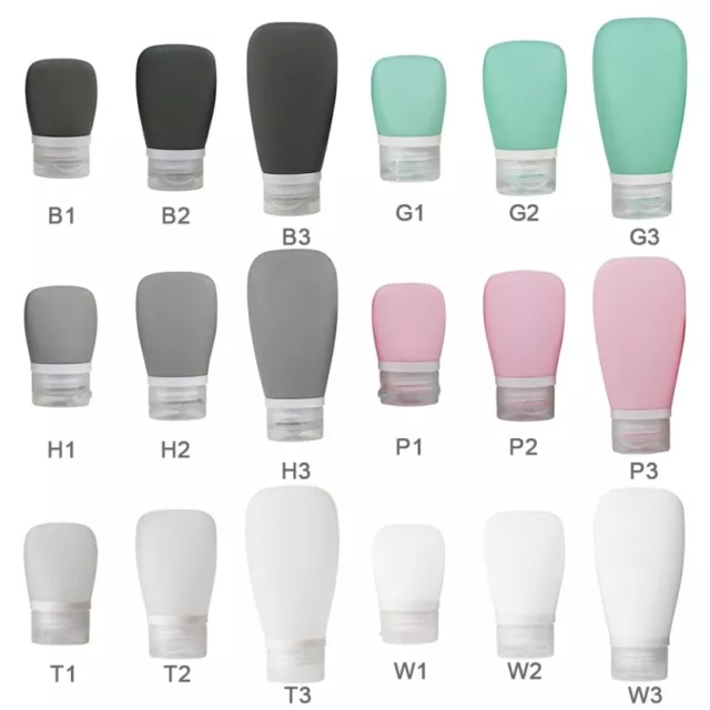 Silicone Empty Bottle Travel  Cosmetic Container Squeezable Lotion Shampoo Set