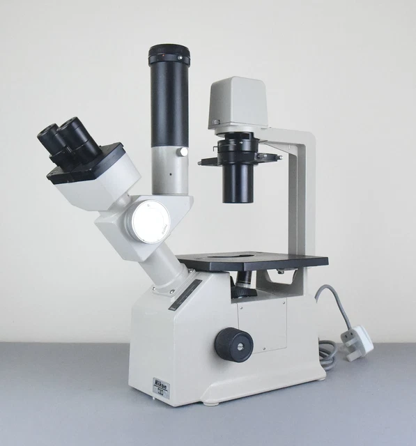 NIKON TMS TRINOCULAR Inverted Phase Contrast Microscope with 3x Phase