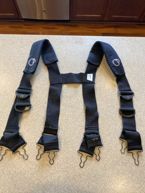 Firefighter Padded Suspenders Black Parachute Style Turnout Pants Lion Apparel Firefighter Padded Suspenders Black Parachute Style Turnout Pants Lion Apparel