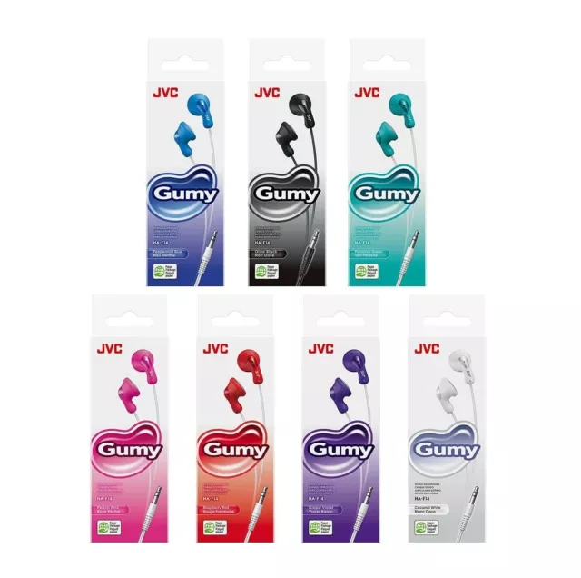 JVC Gumy HAF14 In-Ear Stereo kabelgebundener Kopfhörer GUMMY Ohrhörer - alle Farben