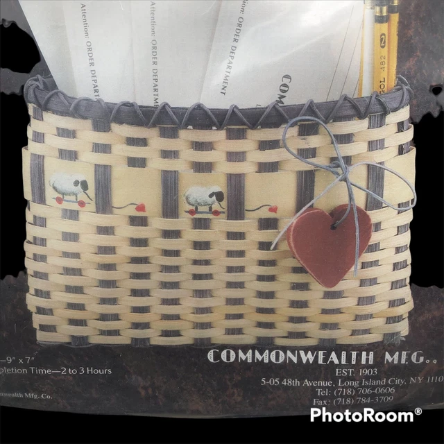 NUEVO De colección 1988 Borgoña Hill Kit Colección 9 x 7 Cesta de Pared Cottagecore