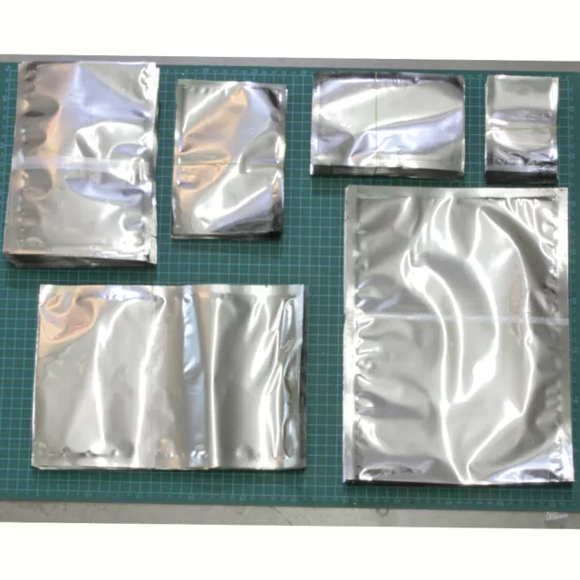 100 x PACK MAYLAR ALUMINUM FOIL HEAT SELF SEAL BAGS FOOD PACKAGE FRESH DRY SAFE