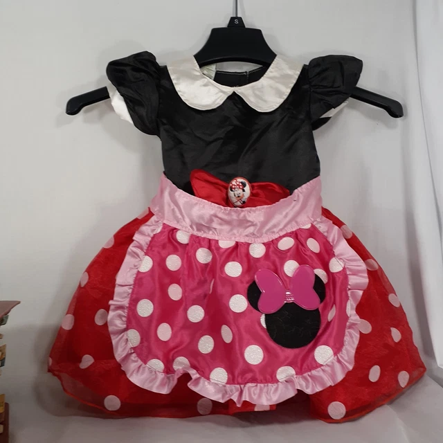DISNEYS BABY MINNIE Mouse Dress 12-18 Months Halloween Costume Black Pink White $14.95 - PicClick