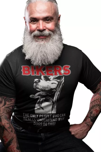 T-shirt in cotone BIOLOGICO BIOLOGICO Bikers Only One Who Understand Why Dogs This Uomo Eco