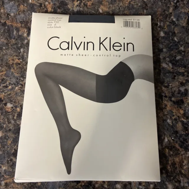 Calvin Klein Total Shaper Matt Sheer Style 720 Size D Color Black