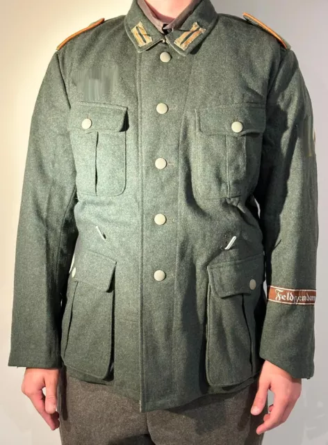 German Enlisted Field Police Replica Wool Tunic Jacket Size L WW2 WWII