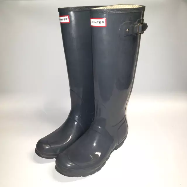 HUNTER RAIN BOOTS Women's Size 10 EU 42 Tall Original Gloss W23616 $49. ...
