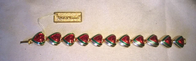 Bracelet Vintage OCEANELLE Années 90 Multicolore Laiton Résine - Neuf Sans étiquette
