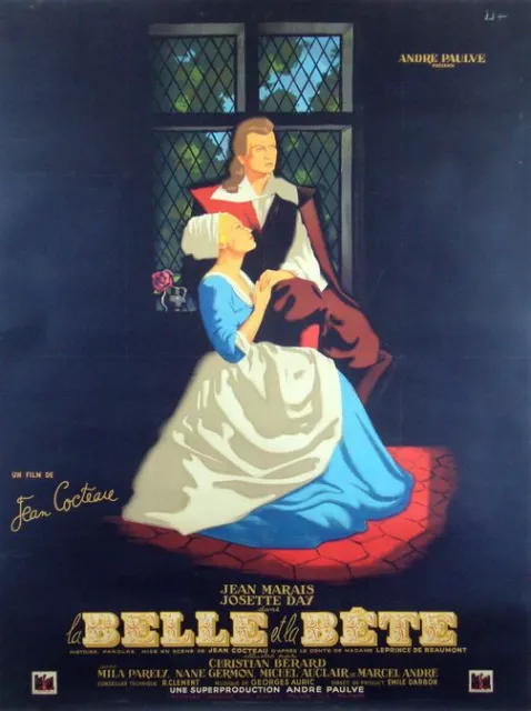 affiche du film BELLE ET LA BETE (LA) 120x160 cm entoilée