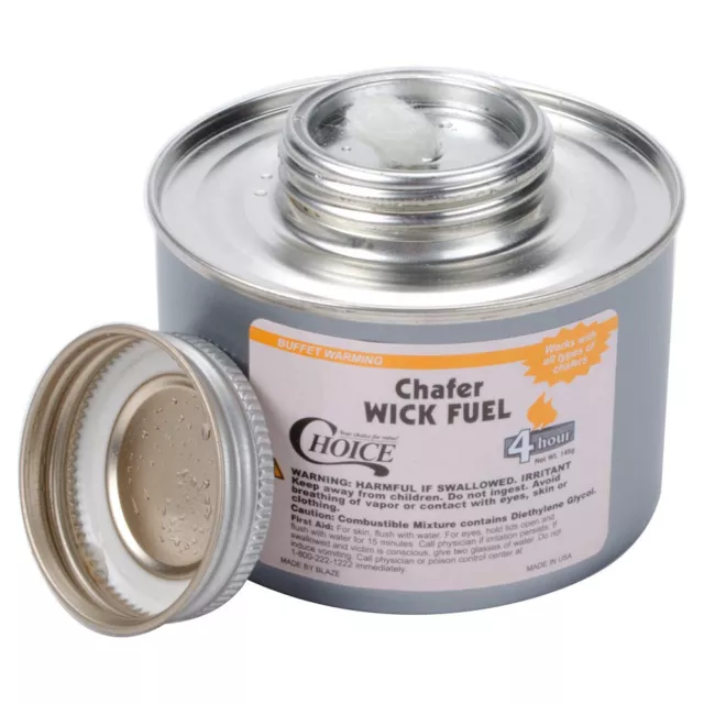 Chafing Fuel Hour Dish Food Buffet Wick 12 pack Cans Heat Warmer