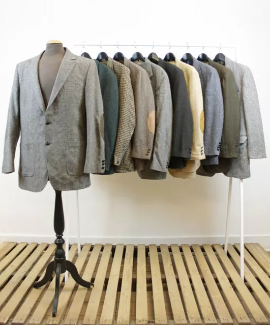 Job Lot 10 X Vintage Mens Tweed Jackets