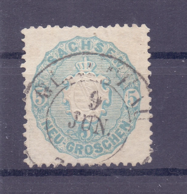 Altdeutschland "Sachsen"    1863   MiNr.   19a   gestempelt, gepr. BPP.