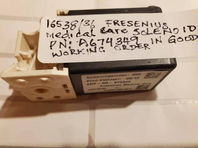 Fresenius Medical Care Solenoid Pn:a674349 I Good Condition 16538/36