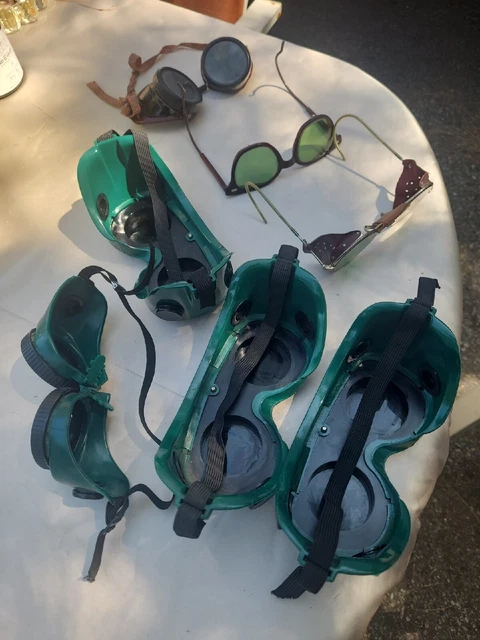 Vintage Welding Goggles LOT of 7 WELSH MFG. CO. & WILKIE