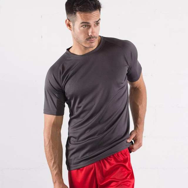 Maglietta Tecnica Sport per palestra t shirt poliestere da uomo maglia Gym fit