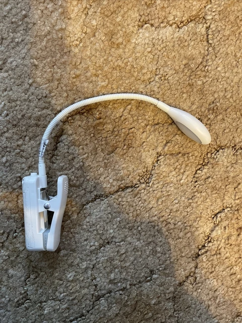 Ikea Ebbared LED Clip On Clamp Book Light Lamp White read in the dark