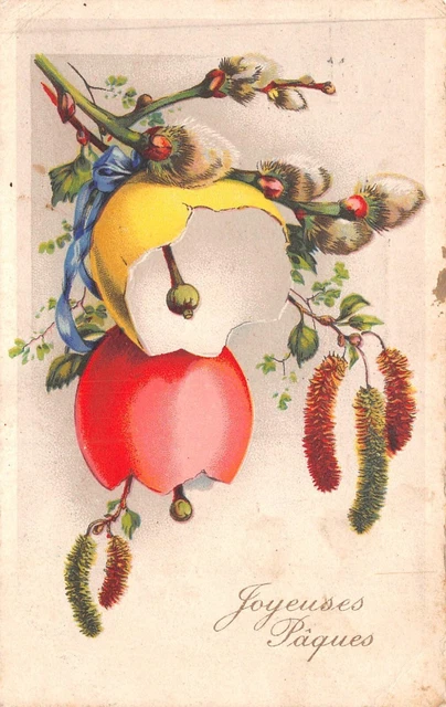 Cartolina Fantasia, Buona Pasqua, Conchiglia Uovo E Bud