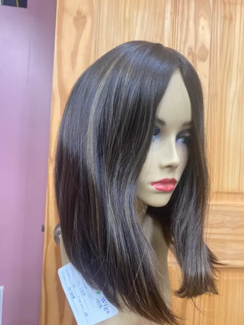 Malky Wig Sheitel European Multidirectional dark brown with highlights 13" Malky Wig Sheitel European Multidirectional dark brown with highlights 13"