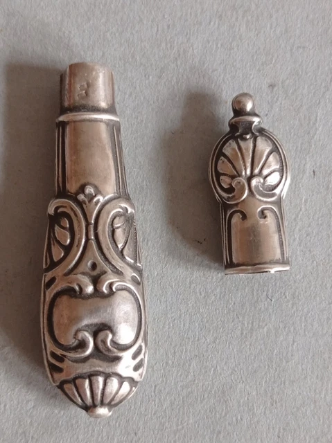 Portefeuille Ancien En Cuir Art Victorien – Argent Massif, Poinçonné, Années 1890