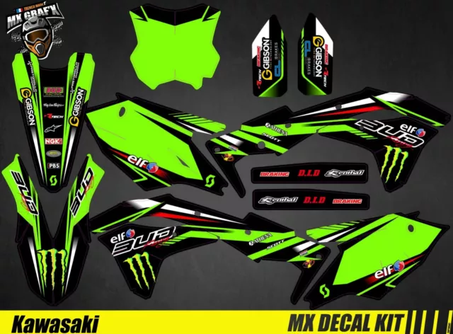 Kit Deco Motorcycle for / MX Decal Kit For Kawasaki Kxf - Monster Bud