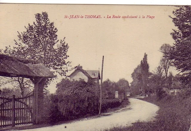 CPA 50 Env Champeaux Dragey Ronthon ST JEAN LE THOMAS Road Leading to the Beach