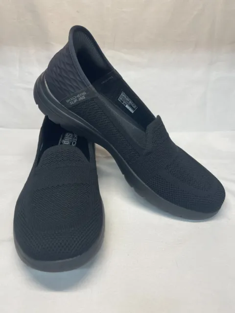 SKECHERS SLIP-INS WOMEN'S Shoes 9.5 On-the-GO Black Serene Slip-On ...