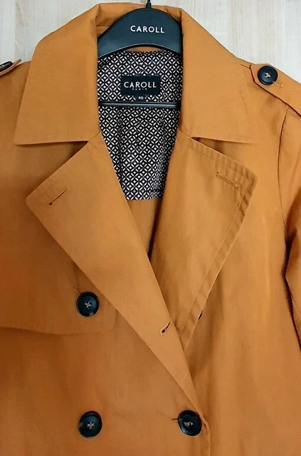 VESTE 3 4 IMPER trench CAROLL 40 ocre moutarde EUR 25 00 PicClick FR