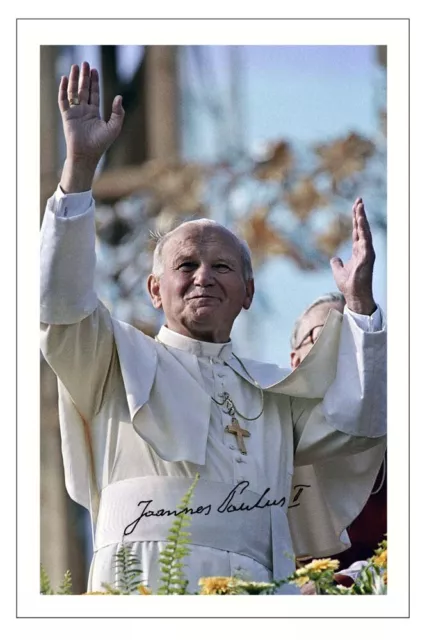 POPE JOHN PAUL II Signed Autograph PHOTO Signature Gift Print CATHOLIC Church