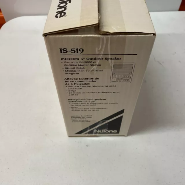 Nutone IS-519 Beige Exterior Patio Intercom Speaker for IM5000 OPEN BOX