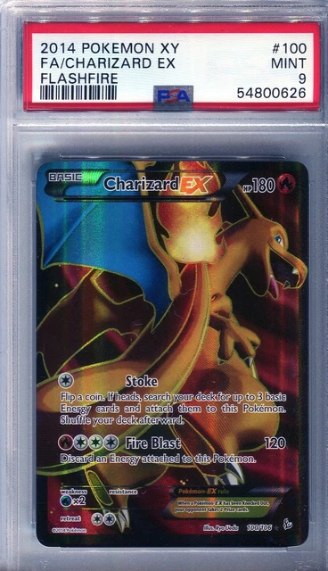 PSA	9	Charizard EX Full Art	100	XY Flashfire	Pokemon Card	2014