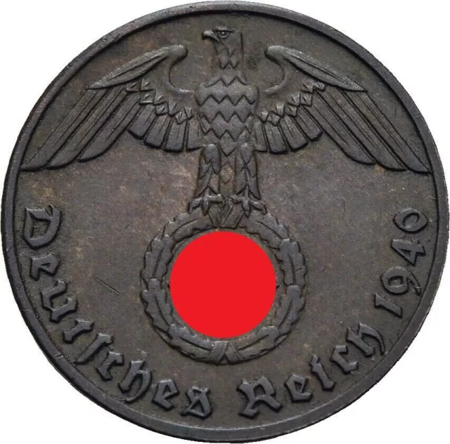 2 Reichspfennig Münze - Deutsches Reich - Drittes Reich - Wk Ii.