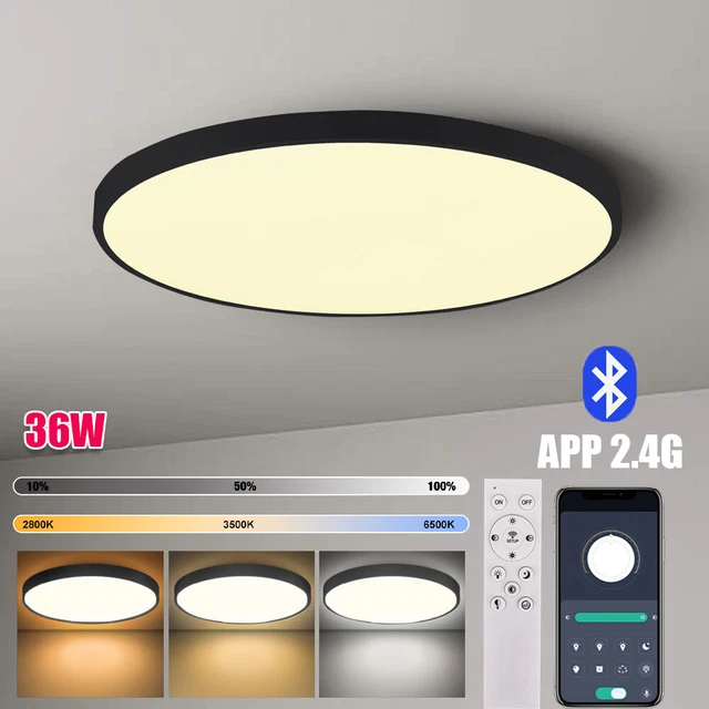 LED Deckenleuchte Dimmbar 36W Deckenlampe Mit Bluetooth Fernbedienung Wohnzimmer