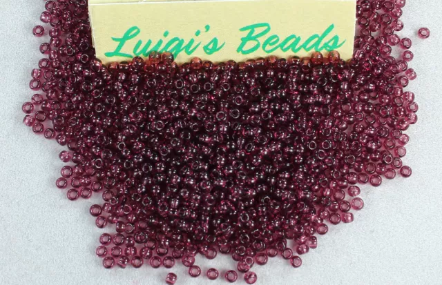 11/0 Round Toho Japanese Glass Seed Beads #6B -Transparent Med. Amethyst 10g