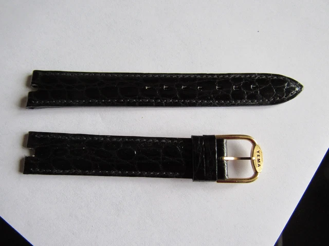 BRACELET MONTRES AUTHENTIQUE CUIR LEZARD GRIS 19mm EXTRA FIN AVEC Boucle Ardillon