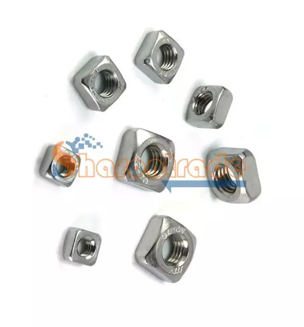 M3 To M6 Metric Thread 304 Stainless Steel Square Nut Fastener Nut Screw Nut
