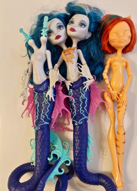 Monster High Puppe Bastelkonvolut, Toralei, Nixen, Meerjungfrauen, Peri u. Pearl