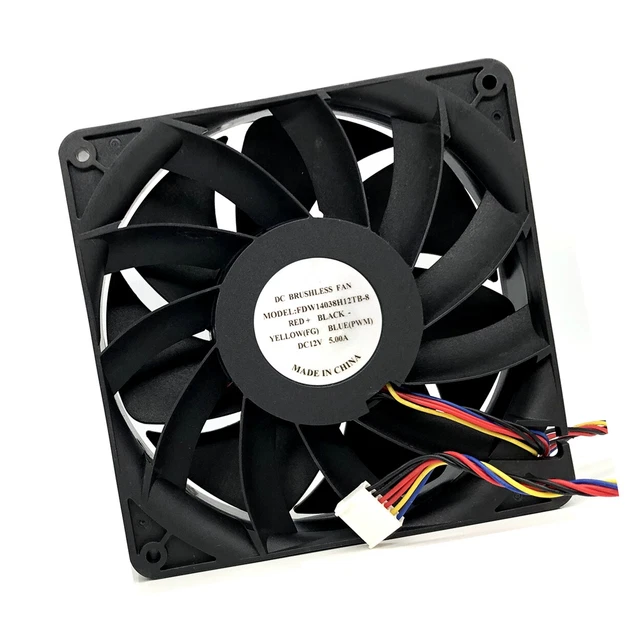 ONE New FDW14038H12TB-8 12V 5.00A 7500rpm 14CM 6-wire Cooling Fan