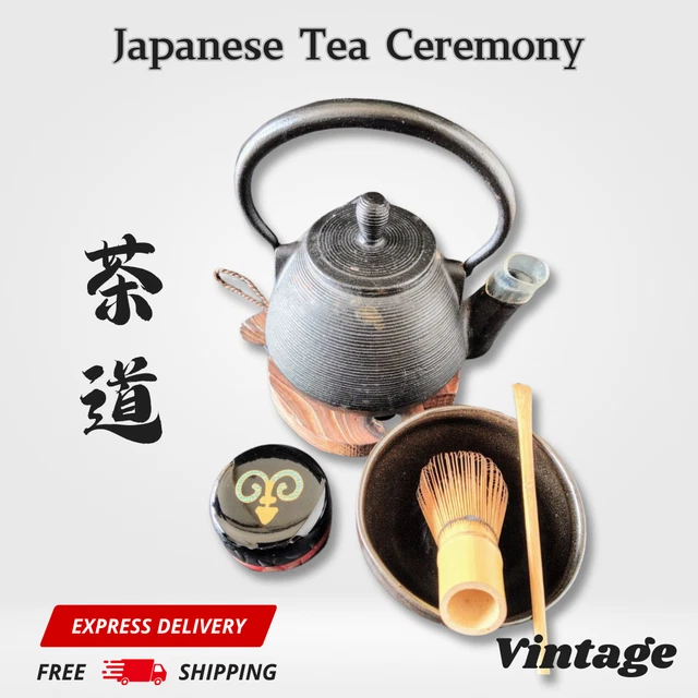 JAPANESE TEA CEREMONY Set Sado Nanbu iron kettle Vintage £142.16 ...
