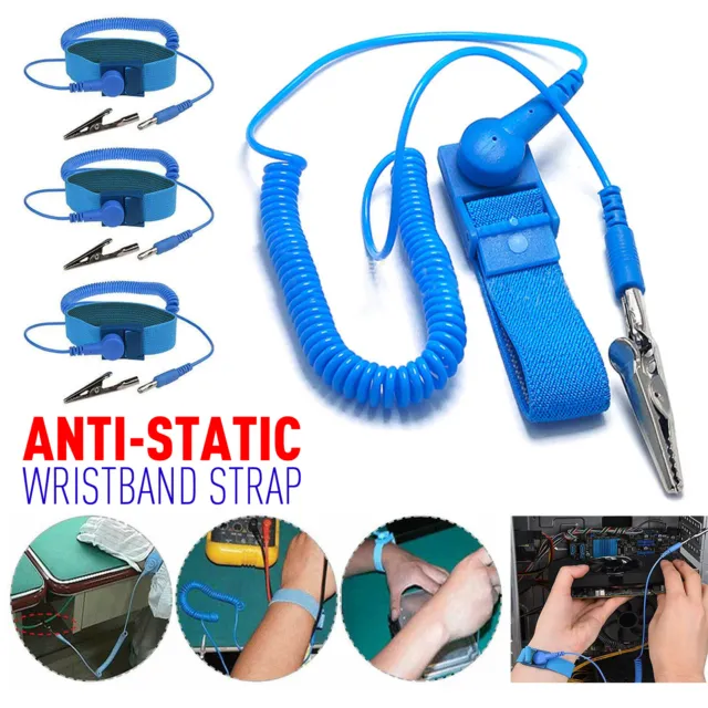 5 x Anti-Static WristBand Strap ESD Grounding Wrist Strap Prevents Static Build