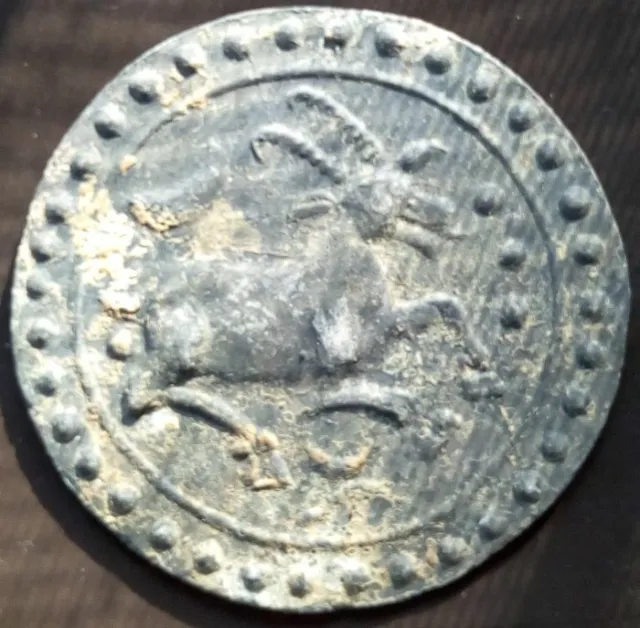 18th circa.--SOUTHEAST ASIA--ANCIENT COIN---ANTELOPE---dia. 63 mm. heavy coin